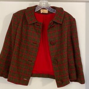 Vintage Pendleton wool plaid cropped jacket